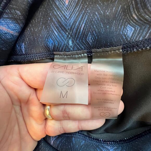 Calia by Carrie Underwood Printed Ruched Ankle Workout Leggings Size M Athletic - Picture 8 of 12